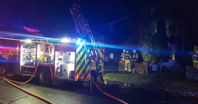 Dublin Fire Brigade battles blaze in row of houses in Lucan