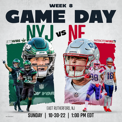 Jets vs. Patriots live stream, viewing and game info for Week 8