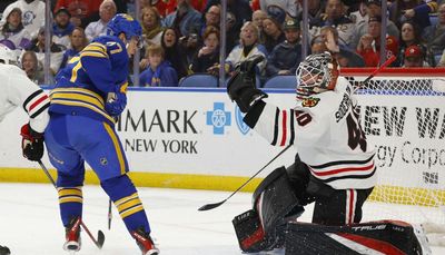 Blackhawks crumble against Sabres, spoiling Arvid Soderblom’s stellar bid for first victory