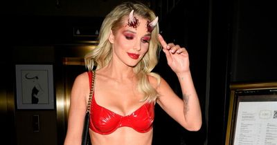 Helen Flanagan becomes little red devil for Halloween night out in Manchester
