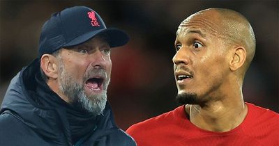 Jurgen Klopp's outburst at Fabinho and telling response from Liverpool midfielder