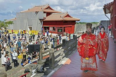 Shuri Castle festival held as repairs continue