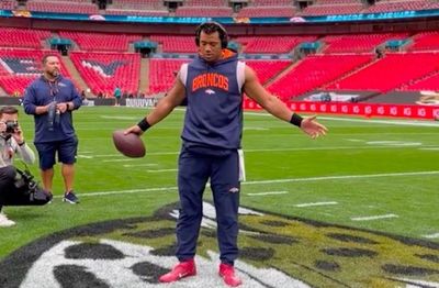 NFL fans had lots of jokes about Russell Wilson’s quiet pregame moment on the Jaguars’ logo