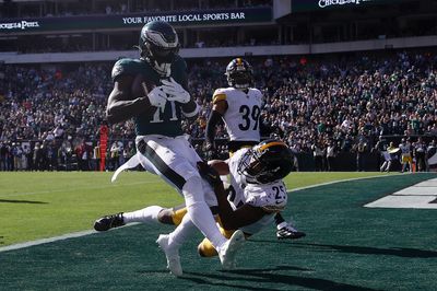 Watch: Eagles WR A.J. Brown ‘Mossed’ Steelers Ahkello Witherspoon for 3rd TD of 1st half