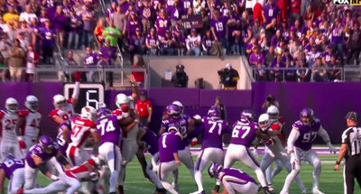 Cardinals lineman Leki Fotu blocked a Vikings field goal with his dang face