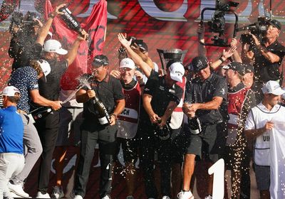 ‘My hands were not real steady’: Dustin Johnson makes final putt, leads 4Aces to win LIV Golf Team Championship in Miami and claim $16 million prize