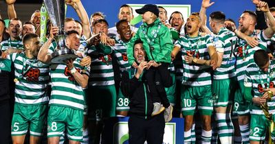 Touching scenes as Stephen Bradley's son takes part in Shamrock Rovers title celebrations