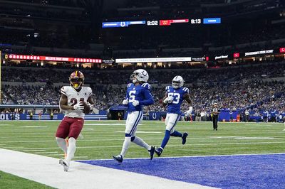 Antonio Gibson makes his history with his first-half touchdown vs. Colts