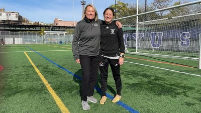 Former Melbourne Victory player Julianne Sitch makes history as one of two women coaching a US college men's side