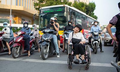 ‘I get yelled at a lot’: can TikTok help wheelchair users reclaim the streets of Hanoi?