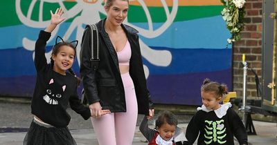 Helen Flanagan takes her three kids out trick-or-treating after split from fiancé Scott
