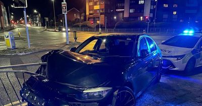 Drink-drive arrest after BMW motorist ploughs into railing in Bolton street 'while almost three times legal limit'