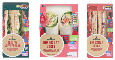 Morrisons Christmas sandwiches include a Boxing Day Curry wrap