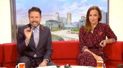 BBC Breakfast hosts left giggling during live show when it’s interrupted by half-naked man