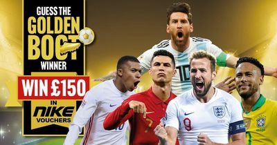 Win £150 of Nike vouchers by predicting World Cup Golden Boot winner