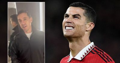 Gary Neville hits out at Cristiano Ronaldo in backstage footage after brutal snub