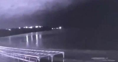 Dramatic drone footage shows moment Putin’s Black Sea flagship is struck by bombs
