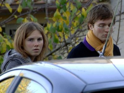 Amanda Knox and ex-boyfriend Raffaele Sollecito reunite in Italy 15 years after murder of British student Meredith Kercher