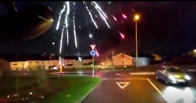 Video shows fireworks crashing into car blaze in Dublin neighbourhood