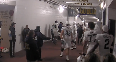 ESPN captured new footage of the ugly brawl in the tunnel after the Michigan State-Michigan game
