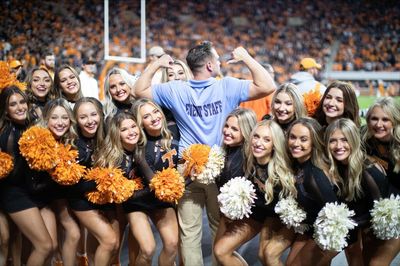 Tennessee’s dance team shocked the crowd with a surprise addition to its routine