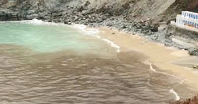 Sea turns brown at popular UK beauty spot as MP debunks 'sewage spill' claims