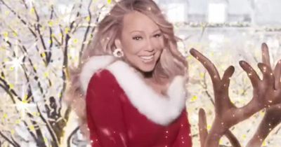 Mariah Carey says Halloween is OVER as she slips into her iconic Christmas outfit