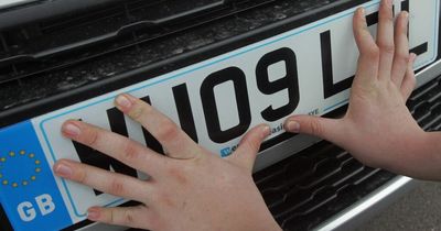 Driver altered number plate with tape to avoid paying road tax
