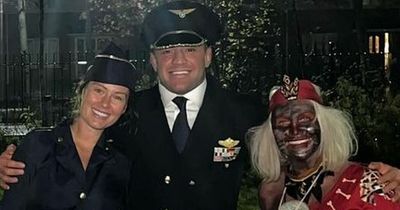 Conor McGregor's mum wears black face as she poses alongside UFC star for Halloween
