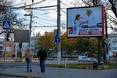 Empty streets, shuttered shops as Russian-held Kherson braces for battle