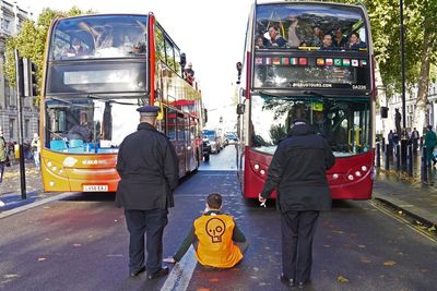 Just Stop Oil members try to scale Downing Street gates on 32nd day of action