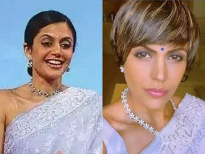Mandira Bedi posts 'then and now' photo in the same saree she wore for ICC Cricket World Cup in 2003