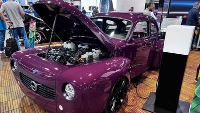 Volvo PV544 With S60 Recharge Powertrain Unveiled By Girl Gang Garage At SEMA