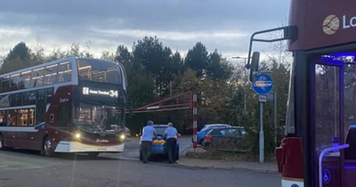 The incredible moment two Edinburgh bus drivers jump to the aid of woman in distress
