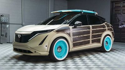 Nissan Electrifies SEMA With Quirky Ariya Surfwagon Concept