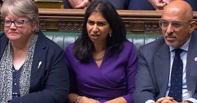 Scowling Suella Braverman told she's 'broken the law' in furious PMQs attacks