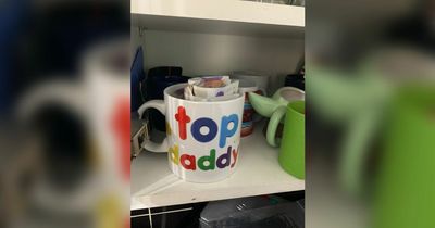 Man arrested over money laundering after £2,500 found in 'top daddy' mug