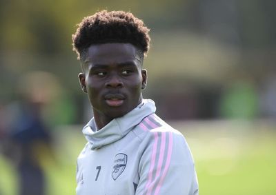Bukayo Saka trains with Arsenal to allay fears he could miss World Cup