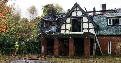 Fire rips through former cannabis farm in abandoned mansion for second time in a month