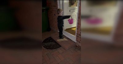 Boy, 3, goes viral after mum films him trick or treating for first time