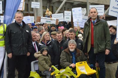 Farmers rally outside Holyrood as charities call for climate-centred agriculture