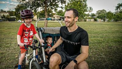 Running, cycling to daycare keeps father and son fit in Darwin