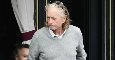 Michael Douglas, 78, spotted with red hair on lunch date with Catherine Zeta-Jones