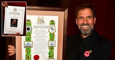 Jurgen Klopp delivers classy speech as he's awarded Freedom of Liverpool