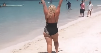 Gemma Collins wows fans as she pulls off cartwheel on beach while on holiday