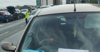 Car seized after bizarre sign found on windscreen in Dublin city centre