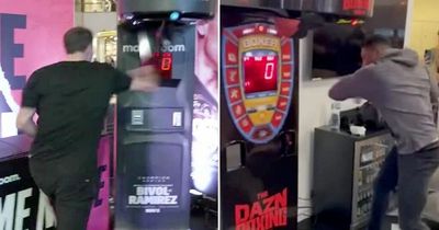Eddie Hearn sets impressive score on punch machine compared to Anthony Joshua and Tyson Fury