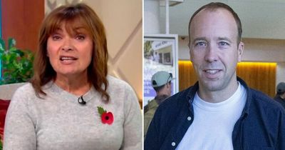 Lorraine blasts 'daft' reason Matt Hancock may be ruled out of I'm A Celeb challenges