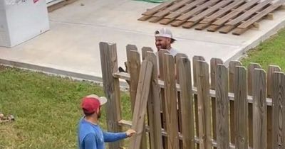 Woman gets 'ultimate revenge' on neighbour who built fence across her garden