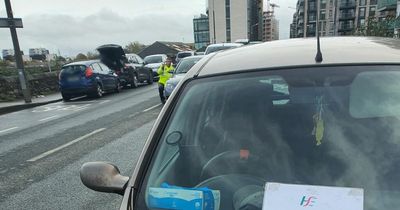 Car with absurd sign on windscreen seized at Garda checkpoint - but onlookers see the funny side